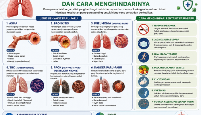 Jenis Penyakit yang Menyerang Paru-Paru dan Cara Menghindarinya